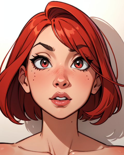 00016-318475691-1girl just face _lora_Sexy-Comic-Style_1_, red hair, round eyes, eyes shadow, lewd expression,.png